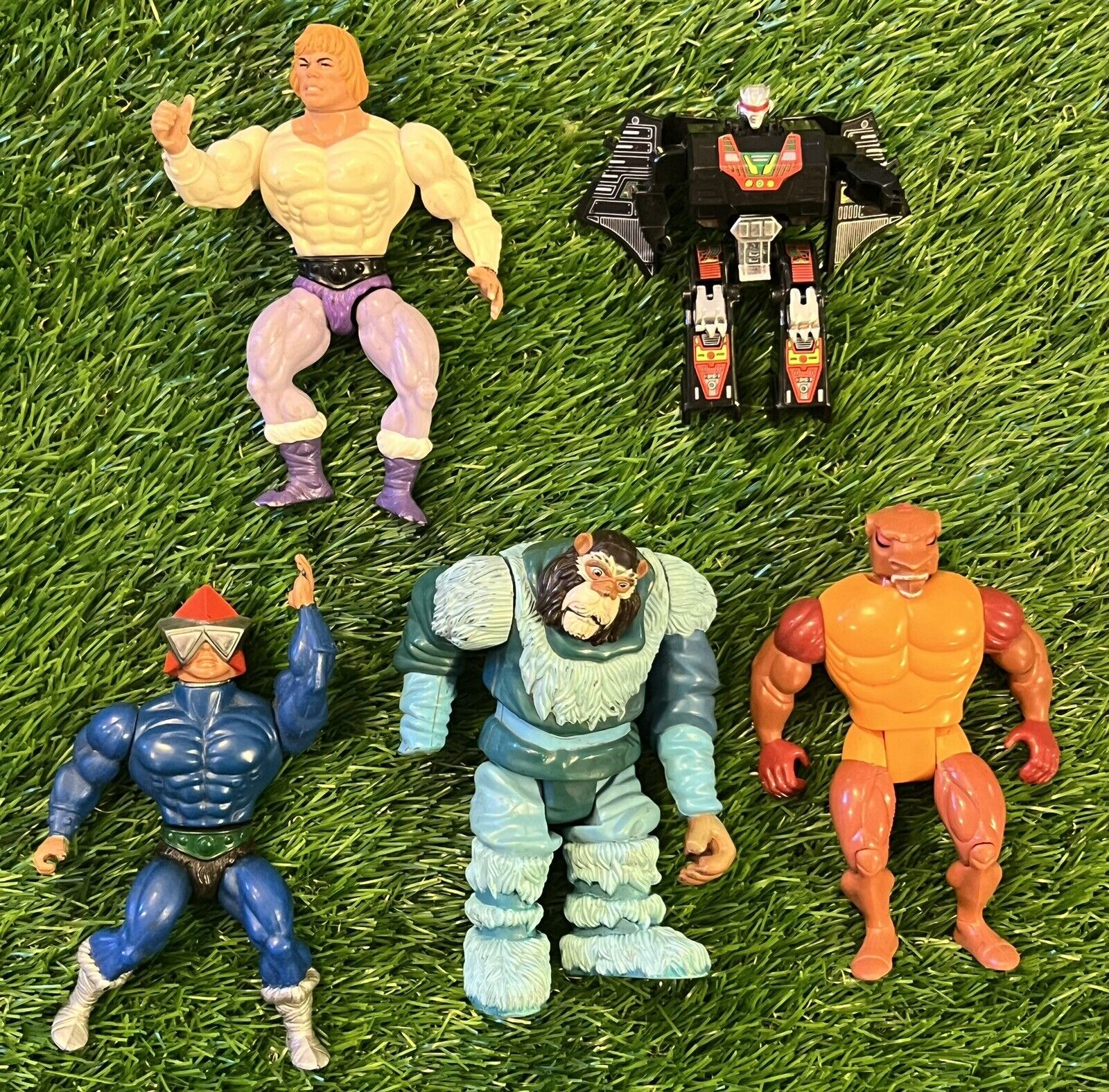Lot Of 5 Vintage 80's He-Man Mekaneck & Silverhawk Thundercats Action Figures