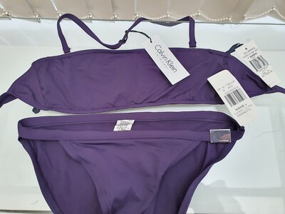 Calvin Klein swimming costume bikini piece set Purple size 8uk