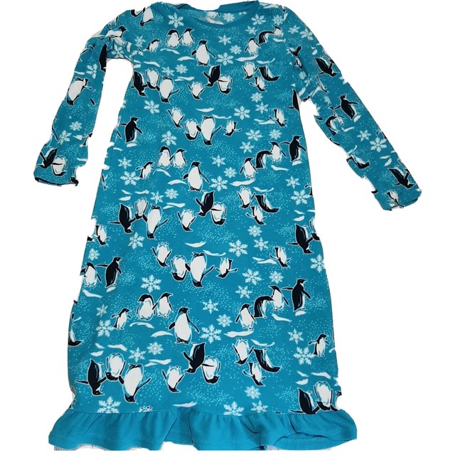 Jammies For Your Families Girls 10 Fleece Penguin Nightgown Long Blue Allover eBay