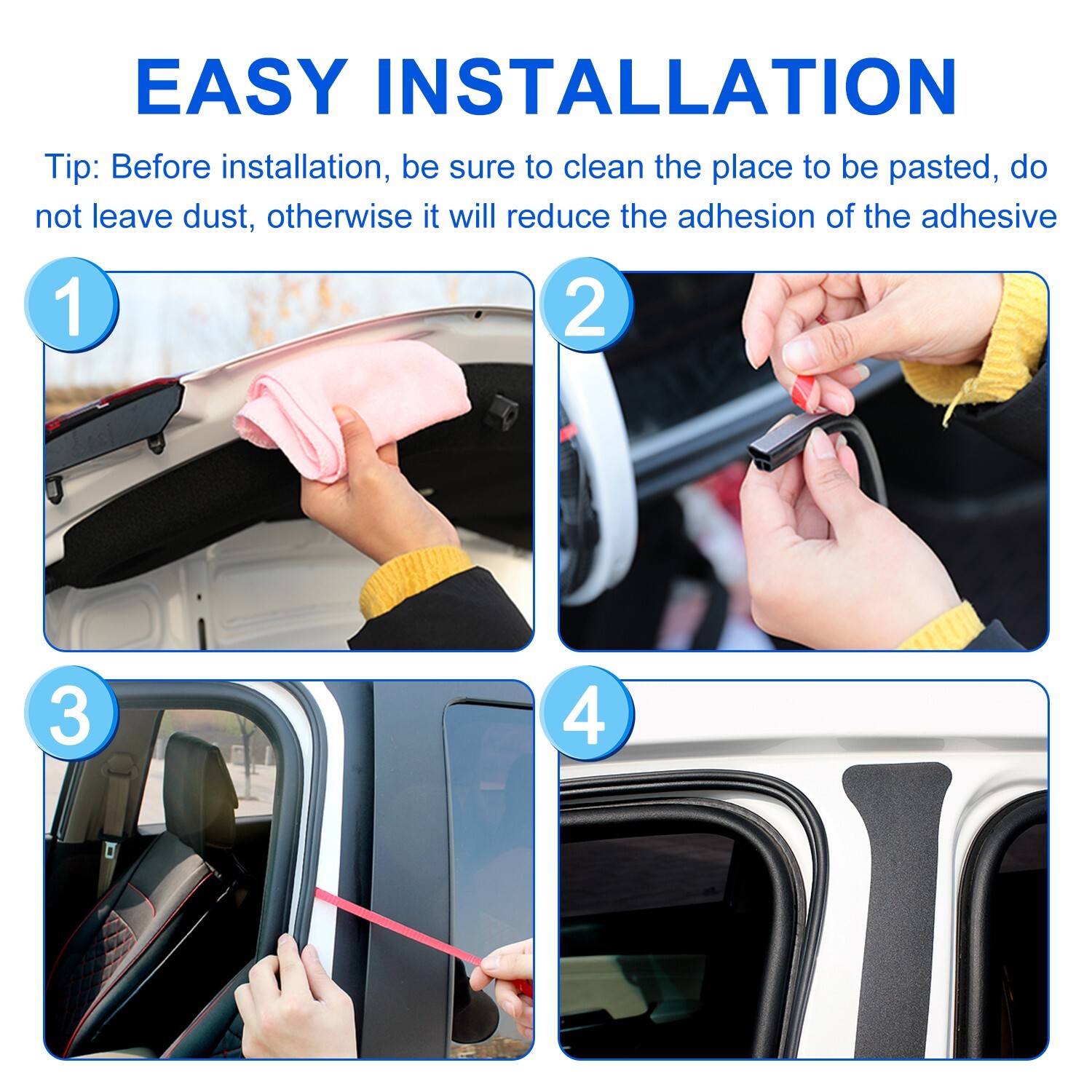 For Honda Car Door 5M L-Shape Soundproofing Seal Rubber Edge Strip Protector