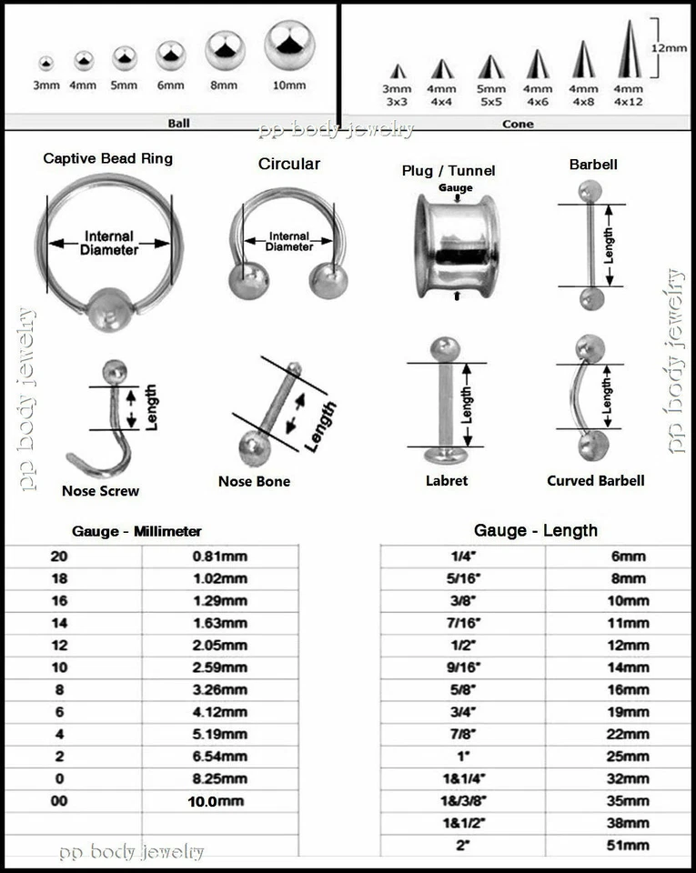 PAIR 16G 1/5"-3/8" Steel Internally Threaded Prong Set CZ Labret Tragus Stud - Image 4 of 4