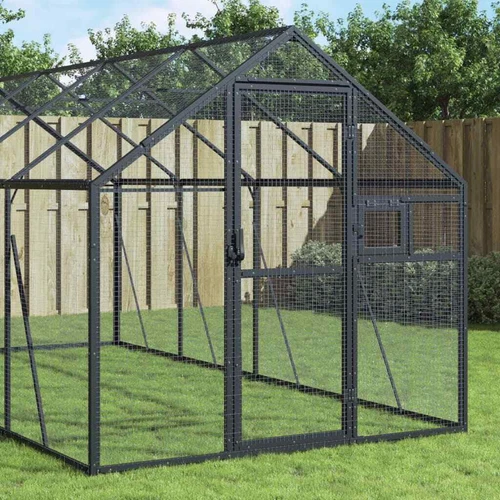 Voliere Vogelkäfig Vogelvoliere Freilaufgehege Vogelhaus Aluminium vidaXL - Bild 3 von 49