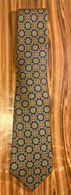 Court House Square Necktie Blue Red Geometric Abstract Silk Men's Tie Classic
