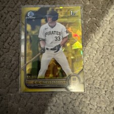 2022 Bowman Draft Tres Gonzalez 1st Chrome Yellow Sapphire Refractor /99 BDC-157