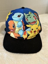 Pokemon Hat Cap Snapback Pikachu All Over Print Nintendo 2014 Youth