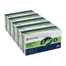  Halyard FLEXAPRENE* GREEN Exam Gloves 44793 - 5 BOXES of 200 SMALL