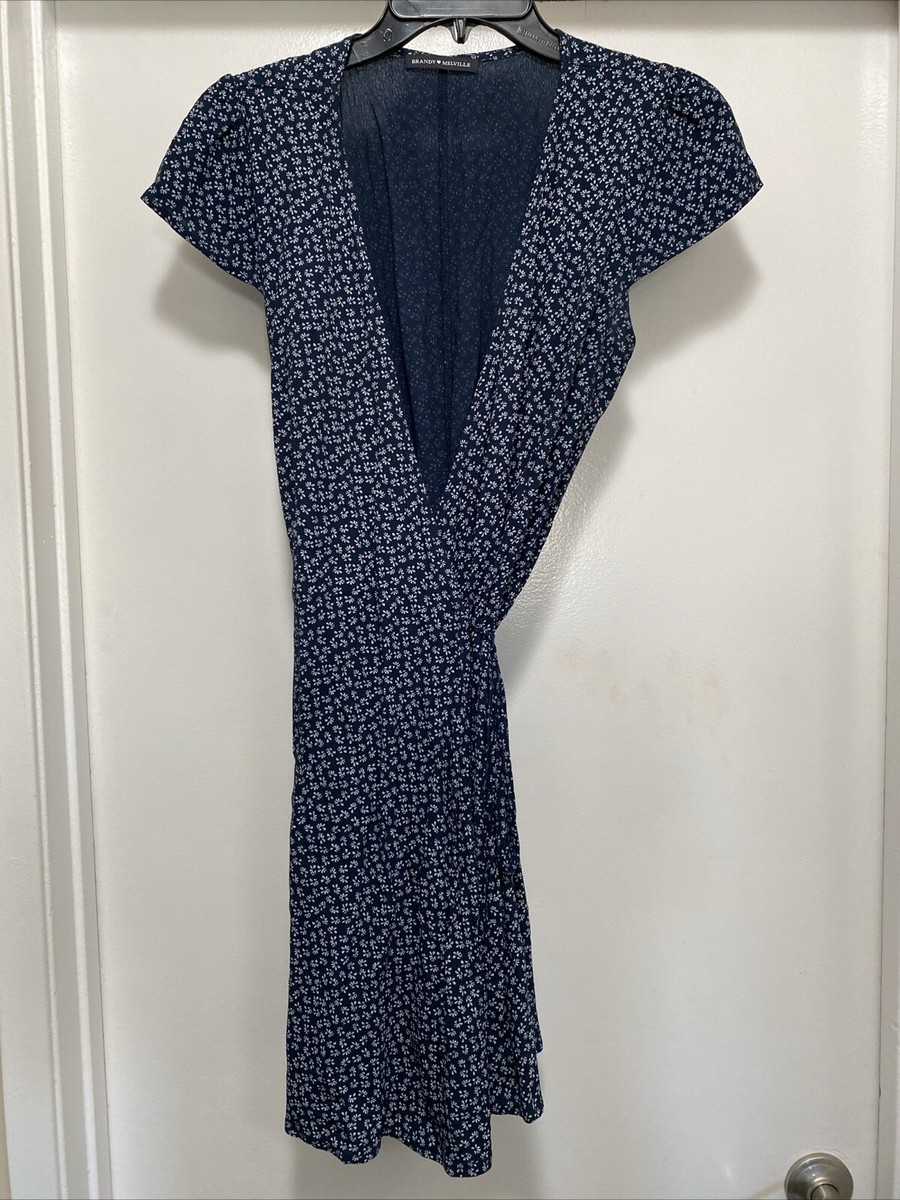 Brandy Melville Women's Robbie Floral Print Wrap Around Dress O/S