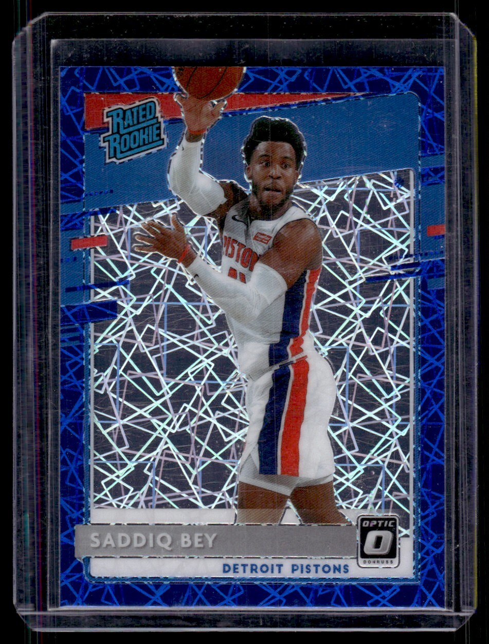 2020-21 Donruss Optic Rated Rookie Blue Velocity Prizm Saddiq Bey Rookie #169