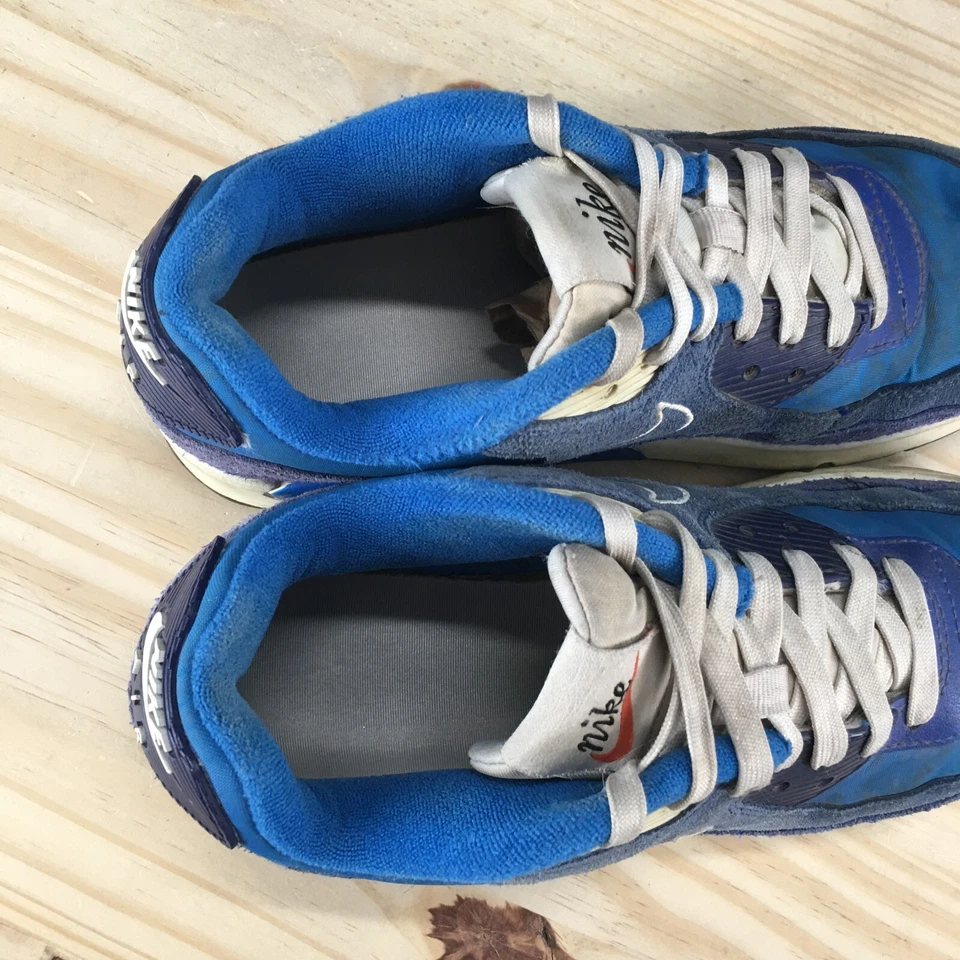 Nike Shoes Youth 6.5 Air Max 90 SE 2 GS Training Sneakers Blue Suede DB4179-400 - Image 4 of 4