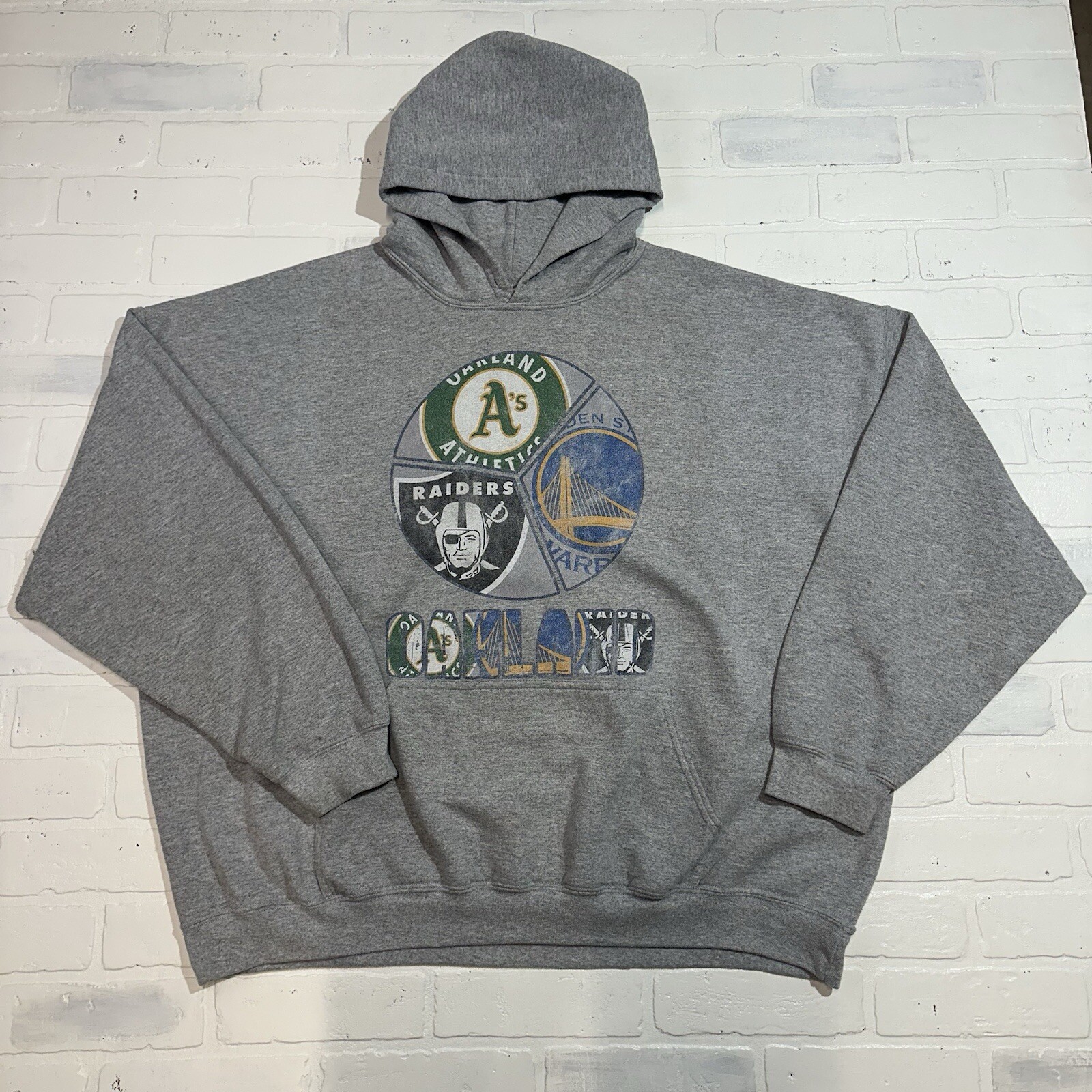 Oakland Raiders Athletics Golden State Warriors Sweatshirt Hoodie 3XL