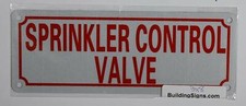 Sprinkler Control Valve Sign White Background,Reflective,3X8-Rust Free 
