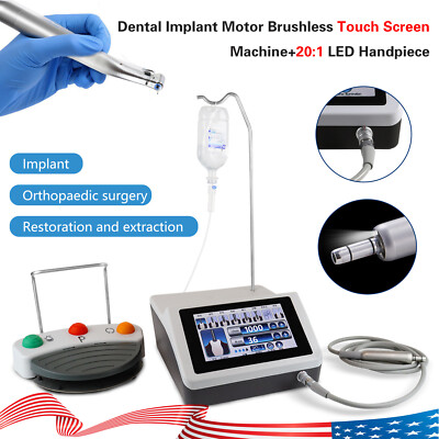USA Dental Implant Surgical Brushless Motor 20:1 Contra Angle NEW ty
