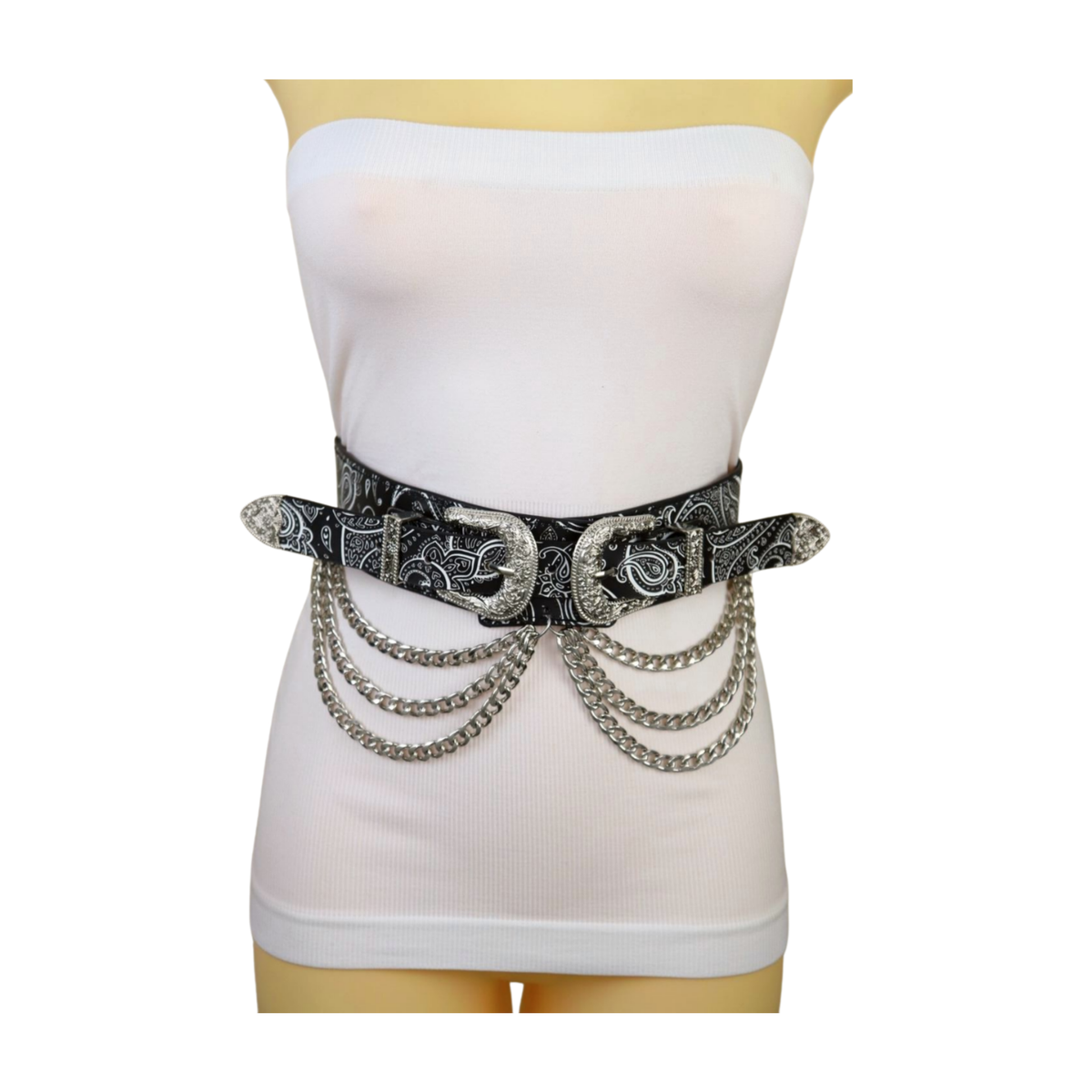 THE SUNNY SIDE DOUBLE BUCKLE BELT Double Prong Brass Garrison Buckle Leather Belt - Natural | Dant main image 2