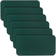 6 Pack Swimming Pool Safety Cover Green Mesh Patch 4" x 8" Peel & Stick Adhesive