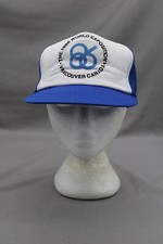 Vintage Screened Trucker Hat - Expo 86 Round Logo - Adult Snapback