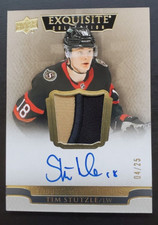 2022-23 Exquisite Collection Tim Stutzle Endorsements Relics Patch Auto 4/25