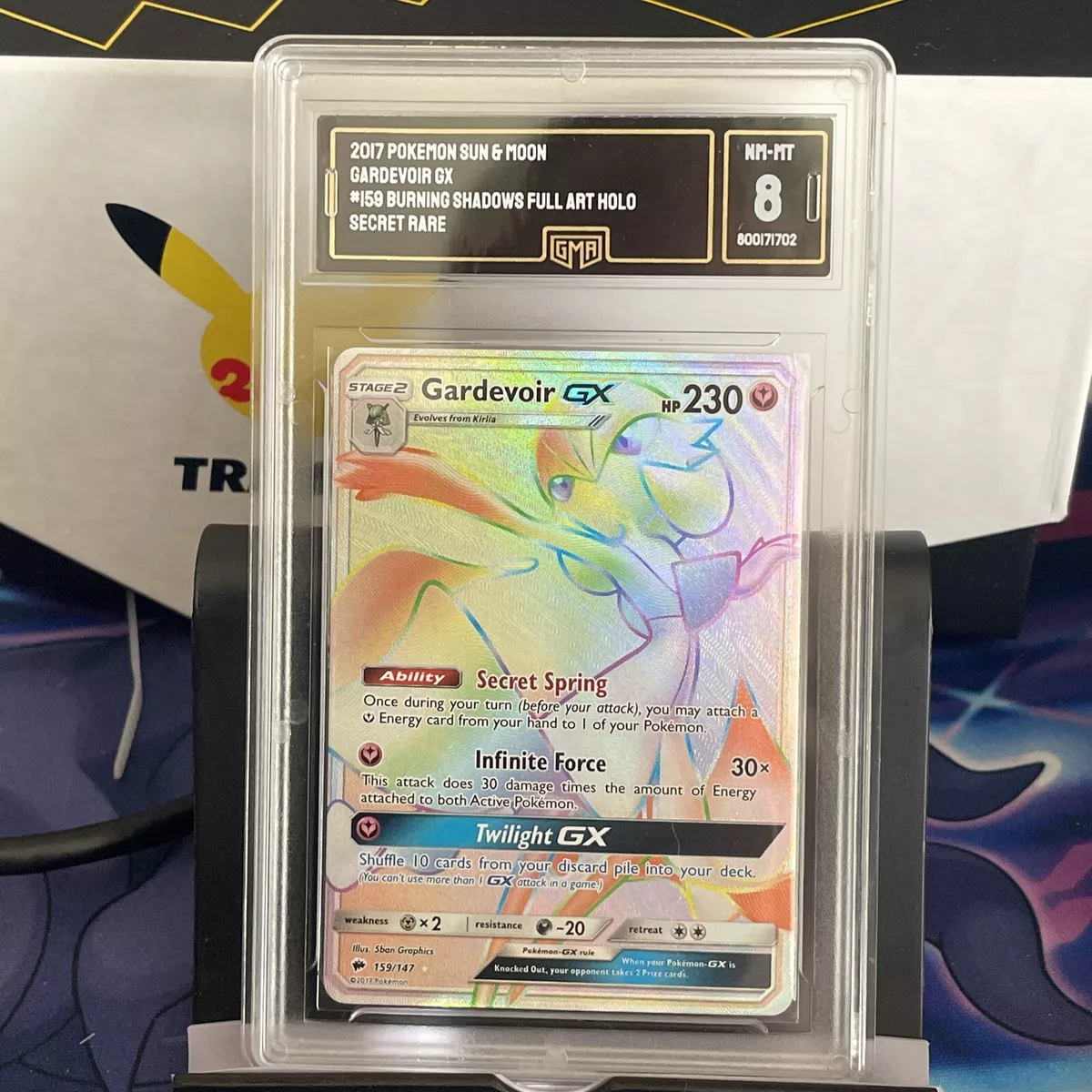 Pokemon Gardevoir-GX - 159/147 - Secret Rare - Sun & Moon: Burning Shadows