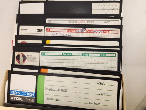 24LOT 8 Inch 8" Floppy Disk Diskettes Vintage 80s Computer Software/Files TDK - Afbeelding 6 van 8