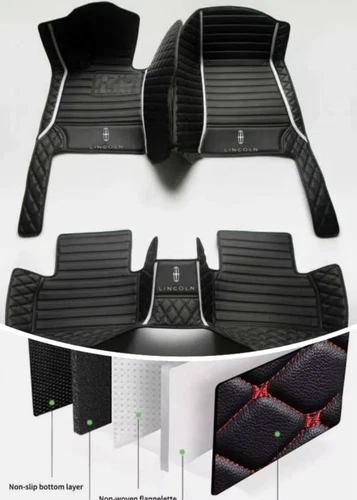 For Lincoln MKZ Car Floor Mats Custom Leather Luxury Liners Waterproof Carpets - Imagen 17 de 37