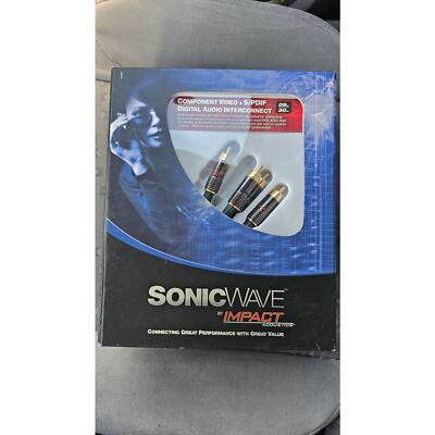 NIB SonicWave By Acoustics Component video+S/PDIF Digital Audio Interconnect 3ft