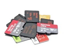 Lot of 10 -128GB Used Mixed Brands MICRO SD Memory Cards (M-128GB)