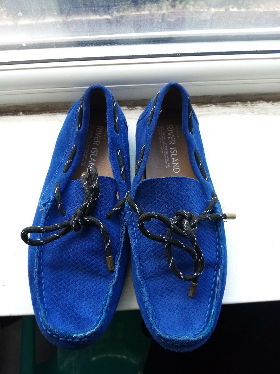 Used Boys kids River Island Faux Suede Smart loafers casual Shoes