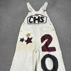 Dickies Latzhose Erwachsene 30x32 weiß Latzhose Arbeitskleidung Canvas Zimmer...