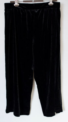 Pantalone donna culotte Torrid Velvet taglia L 12 nero elasticizzato cropped gambe larghe - Foto 2 di 5