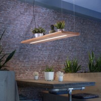 Led Pendellampe Holz Cct Warmweiß Kaltweiß Fernbedienung Dimmbar Memoryfunktion
