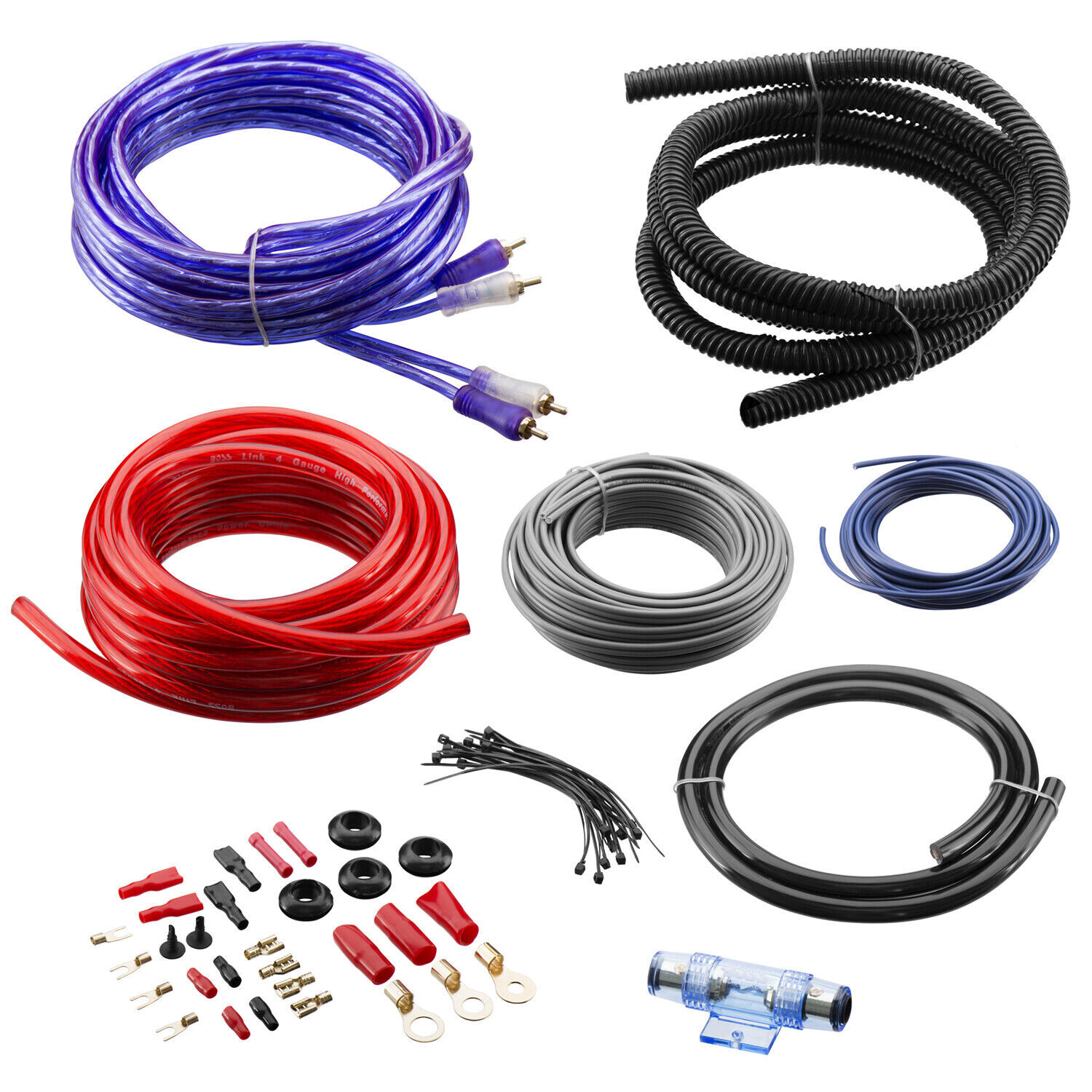 BOSS Audio Systems KIT10 4 Gauge Car Amplifier Installation Wiring Kit