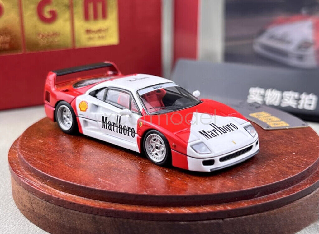 PGM 1:64 Scale Red F40 Round Racing Sports Model Diecast PGM 1:64 Scale Red F40 Round Racing Sports Model Diecast