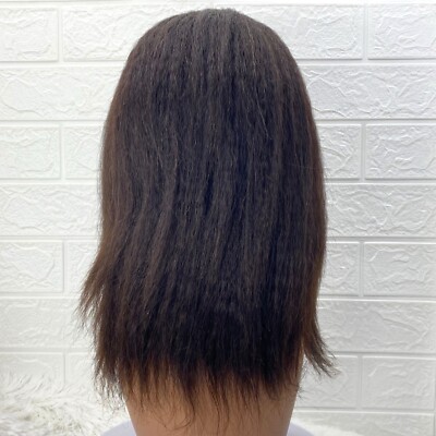 Small Cap Afro Kinky Straight Lace Front Echthaar Perücke 20-21,5 Zoll Perückenkappe