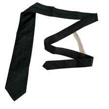 Brooks Brothers Makers Tie Men's Green Striped 100 Silk Necktie Handmade In USA