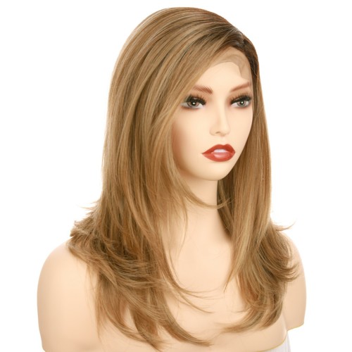 Onedor 18" Premium Japanese 130% Density Straight Lace Front Side Part Long Wigs - 第 25/98 張圖片