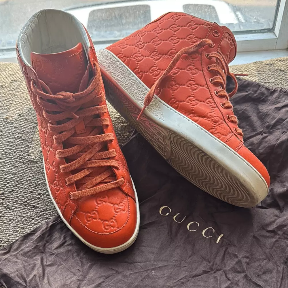 Baskets montantes homme Gucci   Orange   9,5/10