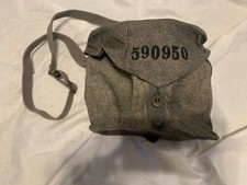 VINTAGE SWISS ARMY MILITARY CROSSBODY MEDIC POUCH BAG SALT AND PEPPER GREY