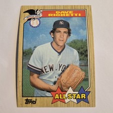 1987 Topps #616 - Dave Righetti All Star - New York Yankees, Very Good