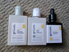 Image of Gruum SPF 30 Face Sunscreen & Tan Extending Moisturiser & After Sun Oil NEW