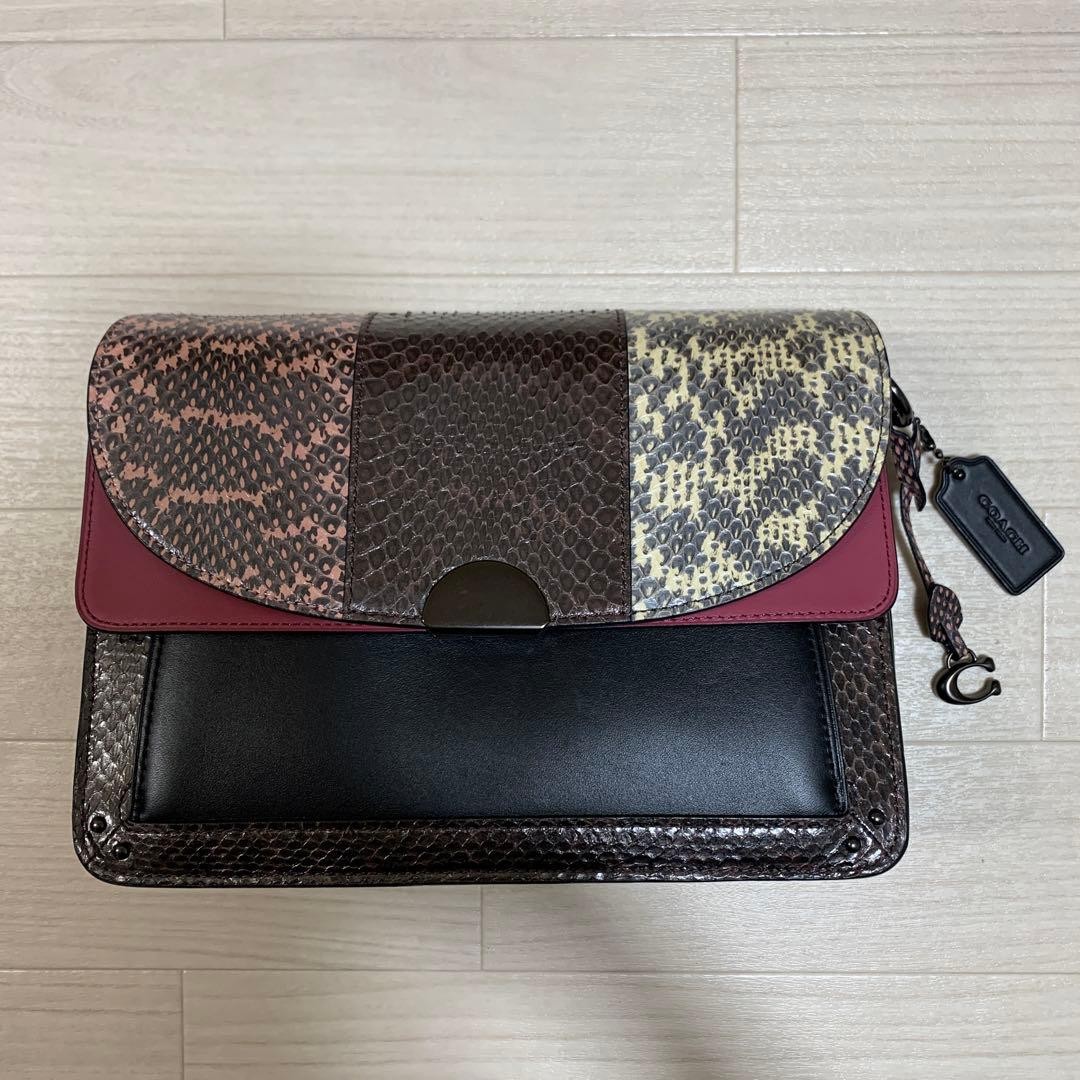Coach Dreamer Python Pattern 2Way Shoulder Bag Ex… - image 2