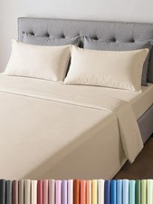 Lightweight 4 Piece Bed Set Queen Size - Cooling Sheets for Hot Sleepers - So...