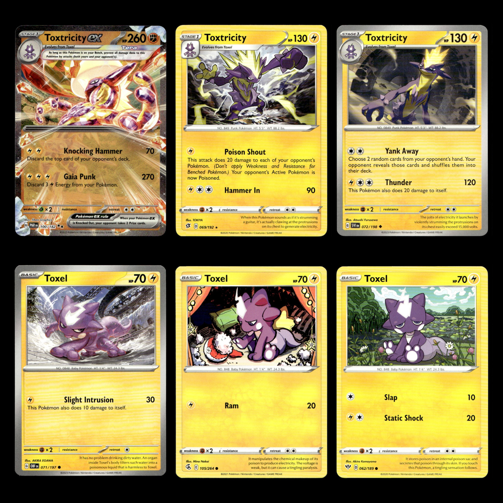 Toxtricity ex Pokemon Cards 100 Scarlet Violet Series Paradox Rift Set