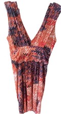 Simply Vera Vera Wang Dress Sleeveless Stretch Knit Multicolor empire waist S