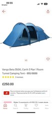 Vango Beta 350XL 3 Person Tent - Moroccan Blue