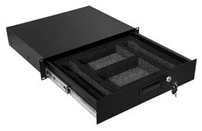 2U Rack Mount Drawer Server Cabinet Case with Protection Foam for 19 Inch AV/Net