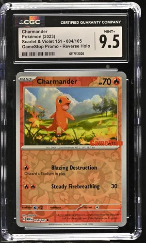 2023 Pokemon Scarlet & Violet 151 Charmander Reverse Holo 004/165 CGC 9.5