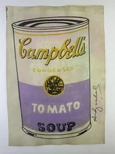Andy Warhol COA Art Painting Original Drawing Vintage Paper Signed
