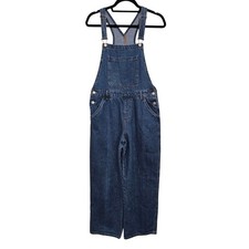 Forever 21 Denim Overalls M Blue Wide Leg Bib Workwear 90s Utility Streetwear