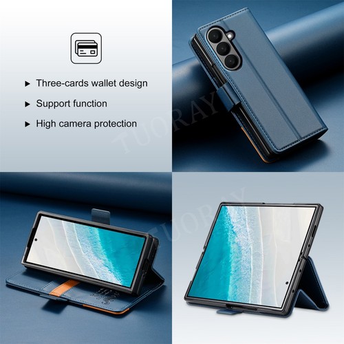 Handy Tasche für Samsung Galaxy Z Fold 7 6 5 4 3 Leder Hülle Wallet Schutz Case - Picture 56 of 83