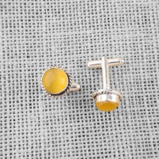 Sterling Silber Gelb Katze Auge Stein Valentinstag Vater Geschenke...