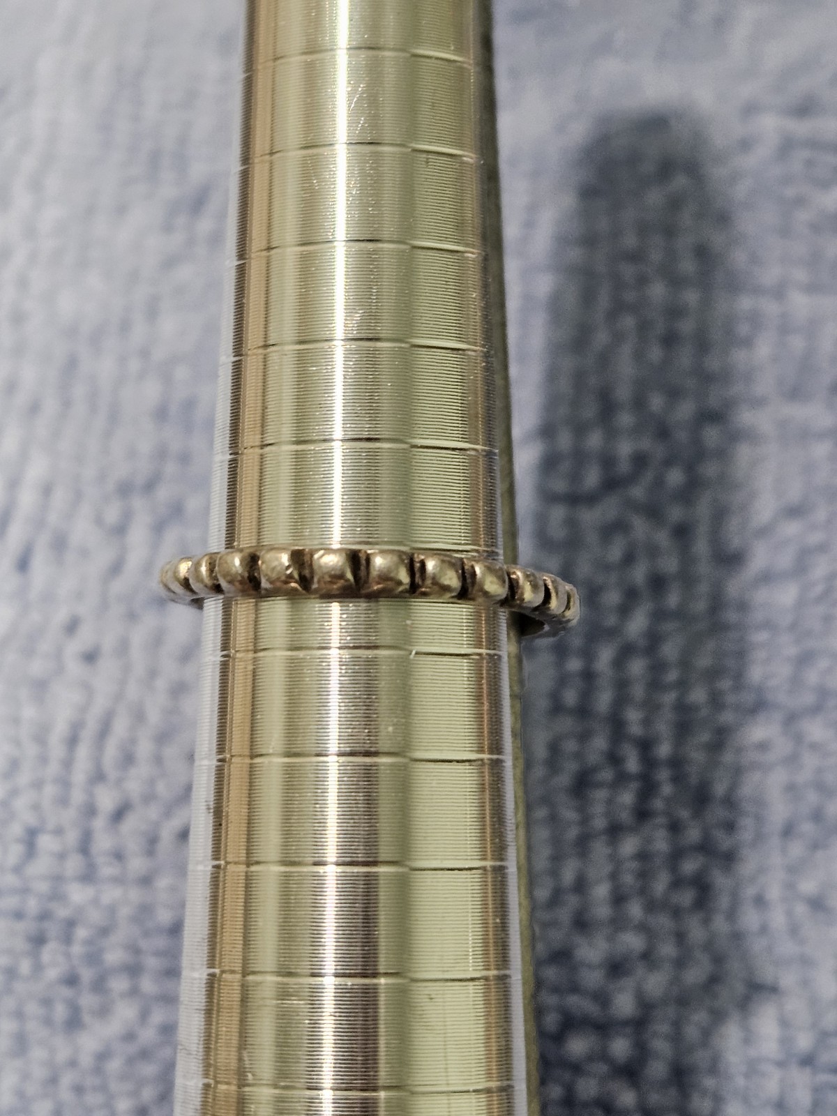 925 Sterling Silver Vintage Stackable Ribbed Band… - image 4